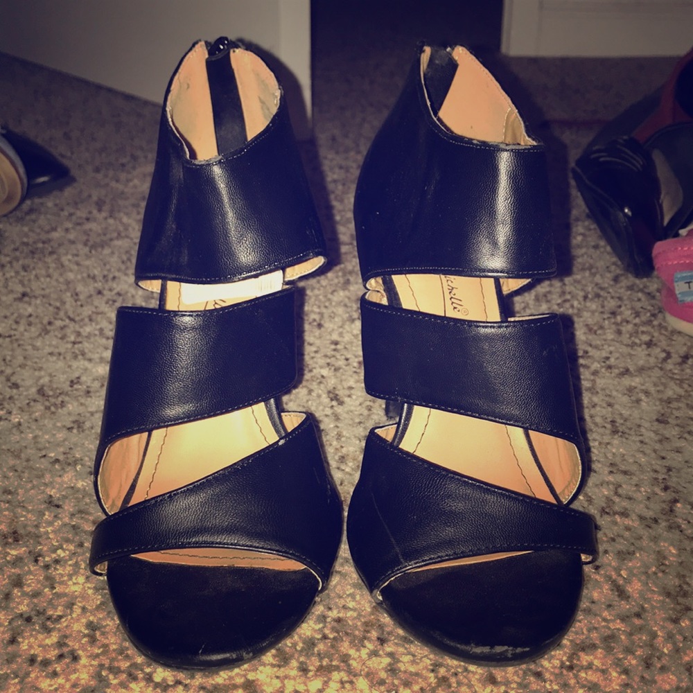 Black Caged Heels - image 1